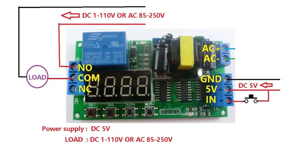 IO23B01 AC 110V 220V Конвертер многофункциональный самоблокирующийся реле таймер цикла PLC модуль переключатель времени задержки