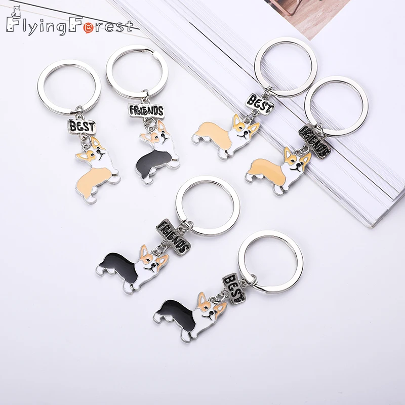 

Keychain Cute Keychain Cute Boyfriend Gift Best Friend Letter Key Ring Keji Dog Men Jewelry Car Keyring Gift Women jewelry