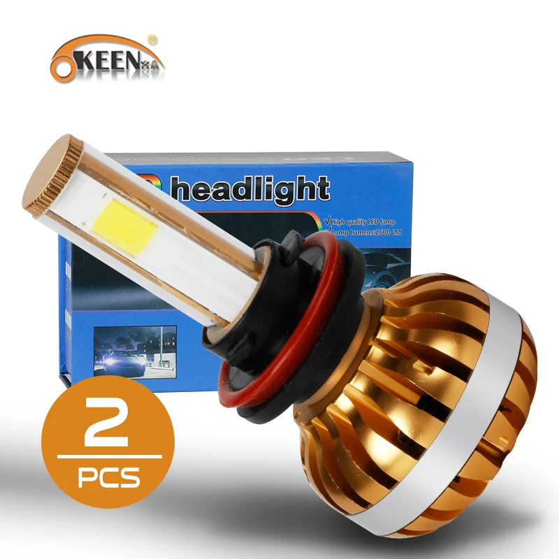 Светодиодный фонарь OKEEN H7 H4 H13 H11 H1 9005 9006 COB светодиодный белый 36 Вт 3600лм