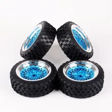 1/10 Scale 12mm Rim Hex Rally Rubber Tires And Wheel For HSP HPI RC Car Model Toys Accessory