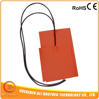 

245x245mm 350w 220v Flexible Silicone Heating Pad With 100k Thermistor And 3M Adhesive