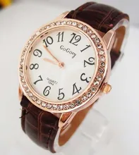 Crystal Watch Women Leather Quartz Watches GOGOEY Brand Luxury Popular Watch Women Casual Fashion Wristwatches Relogio feminino