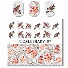 1 Sheet Beauty Watermark Fingernails Nail Art Water Decals Nail Tips Decoration Nail Art Water Tattoo