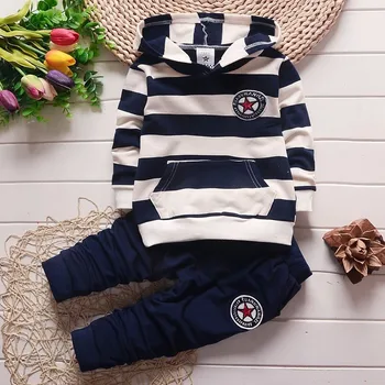 

2019 spring and autumn foreign trade new boy suit cartoon fashion Korean long sleeve + trousers two-piece