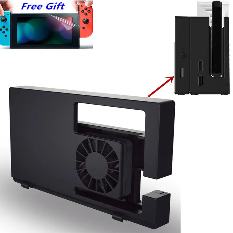 Harici Soğutma Fanı vantilatör Nintendo Anahtarı Dock Turbo Soğutucu NS Nintendo Anahtarı Orijinal Yerleştirme İstasyonu Snap-on