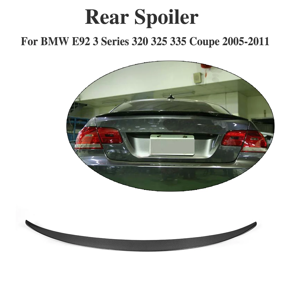 الكربون الألياف سيارة المفسد الجناح جذع الشفاه لسيارات bmw e92 3 سلسلة 325 328 335 و m3 كوبيه 2005-2011