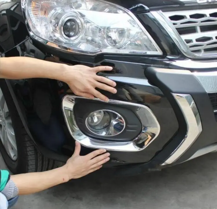 Free shipping ABS Chrome Front Fog light Lamp Cover Trim 2011-2014 for Great Wall Haval/Hover H6 | Автомобили и мотоциклы