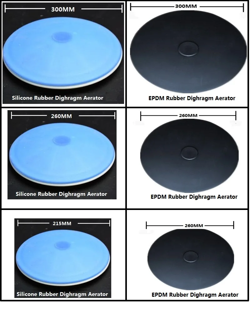 EPDM диафрагма Микропористая аэрация диафрагма из силиконовой резины диффузионная часть воздуха для очистки сточных вод