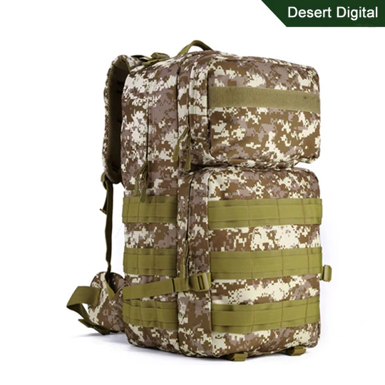 55L тактический рюкзак 17 дюймов для ноутбука Molle армейский военный рюкзак Водонепроницаемый походный рюкзак для кемпинга рюкзак для путешествий - Цвет: desert digital