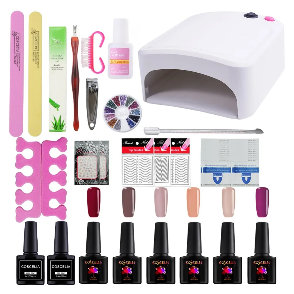 

Nail Polish Gel Varnish 8ML Fresh Color Semi Permanent Manicure for Nail Art Soak-Off UV Hybrid Gel Long-Lasting Nail Polish Set