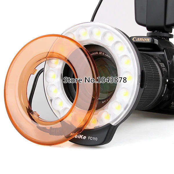 FC 110 светодиодная Кольцевая вспышка для Nikon D7000 D3100 D3000 D5000 D3200 D90 аксессуары