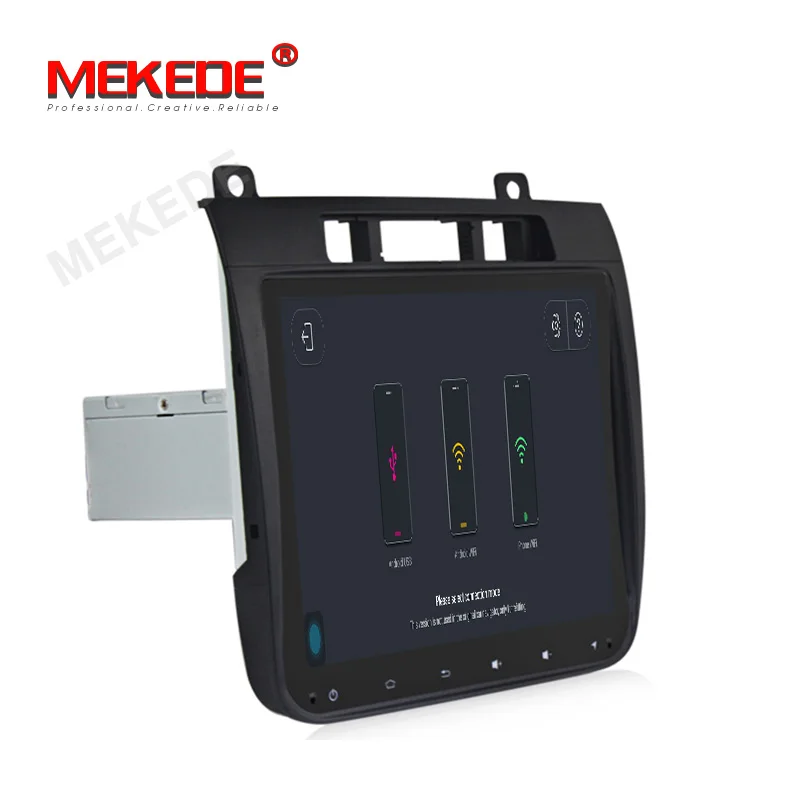Top MEKEDE 8.4"Android 9.1 1 Din Car DVD GPS Car multimedia Player For VW Touareg 2012 2013 2014 NO DVD Car Radio GPS Navigation 3