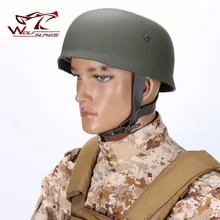 M38 шлем мировой войны 2 Немецкий полупокрытый Стальной шлем с кожаным вкладышем Серый Шлем ПАРАШЮТИСТА для охоты на открытом воздухе