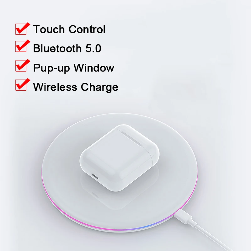 Pаспродажа I200 TWS Беспроводная зарядка сенсорный смарт всплывающее окно Bluetooth 5,0 наушники i200tws + чехол Комплект PK 11 i100 i90 i80 tws наушники
