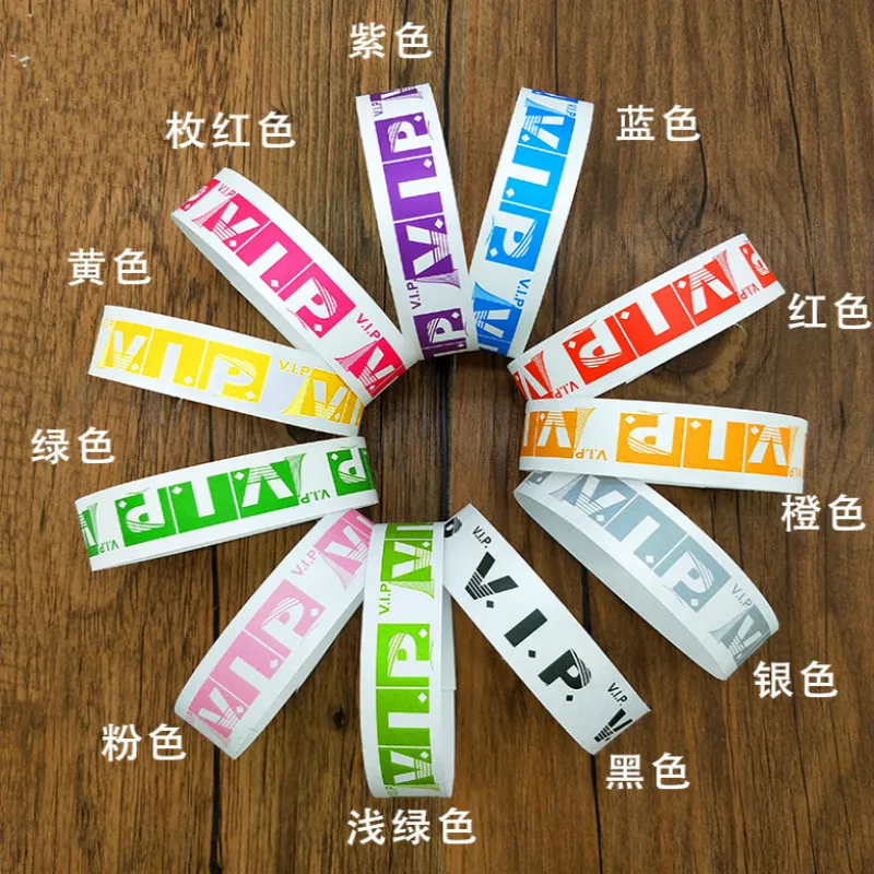 

100 Pieces Waterproof Disposiable Tyvek Paper Wrist Band for Events Swimming DP Paper Wristband Tool Kit for Party