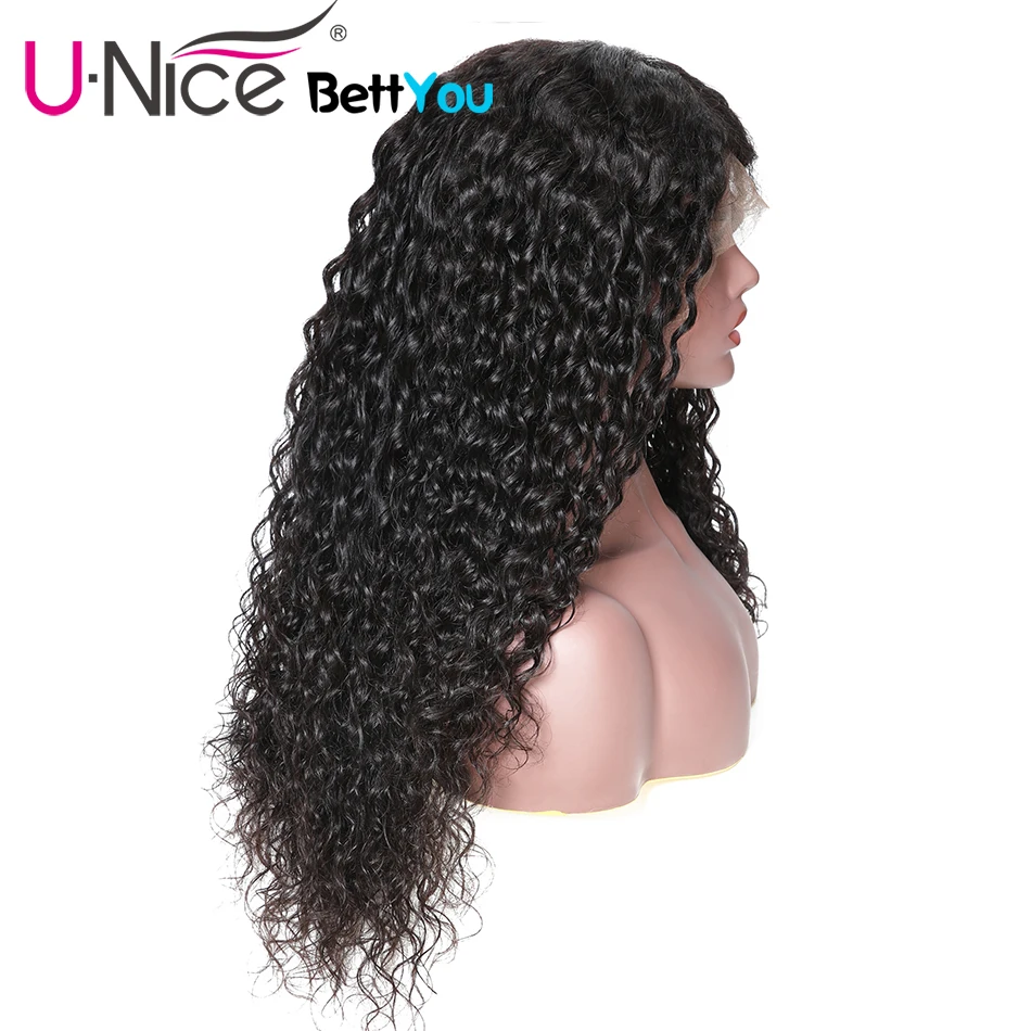 Волосы UNICE, волнистые водой, 360, кружевные передние человеческие волосы, парики 13*6, кружевные парики, 10-24 дюйма, бразильские волосы remy, парик