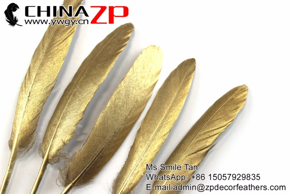 Printed glitter oneside Duck Feather (9)