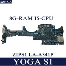 KEFU ZIPS1 LA-A341P Laptop motherboard for Lenovo ThinkPad YOGA S1 Test original mainboard 8G-RAM I5-CPU