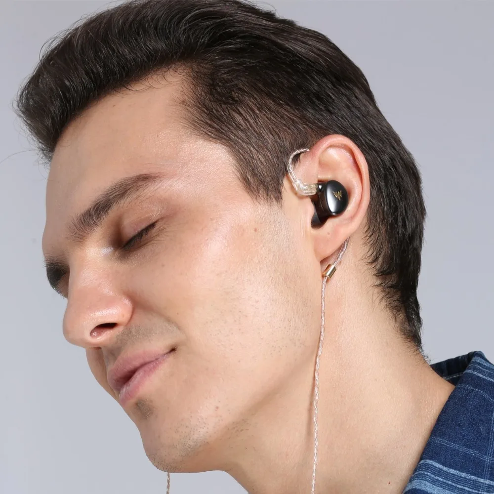 Whizzer A HE03 HiFi бас Наушники Hi Res гарнитуры Гибридный арматурный 2Pin разъем 3 5 мм в ухо