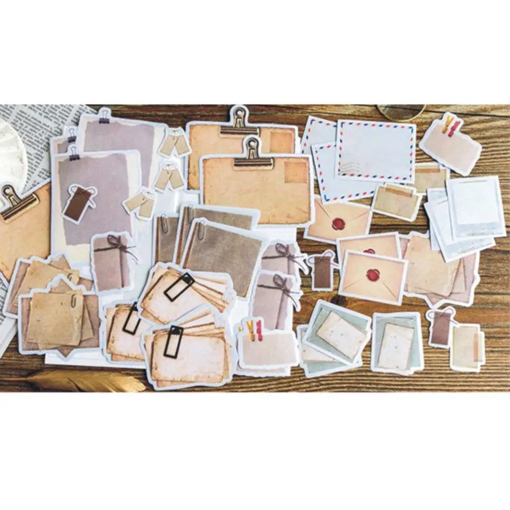

1 Bag Decorative Stickers Vintage Memories Writable Paper Sticker Package DIY Diary Decoration Sticker Album Scrapbooking