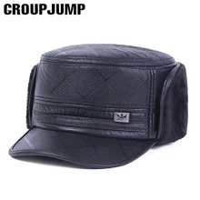 GROUP JUMP зимняя плоская Военная Кепка модная Wo мужские шапки Gorras мужские головные уборы военная шапка теплая Зимняя кепка s мужская плоская Мужская кость