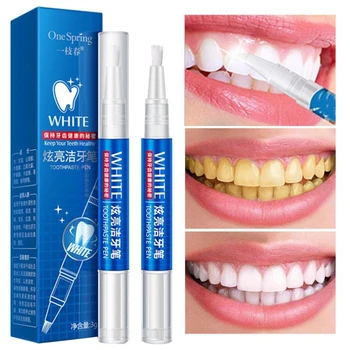 

3g Teeth Whitening Gel Pen Quick Remove Stain Yellow Teeth Whitening White Pen Teeth Whitening Blanqueador Dental High Effective