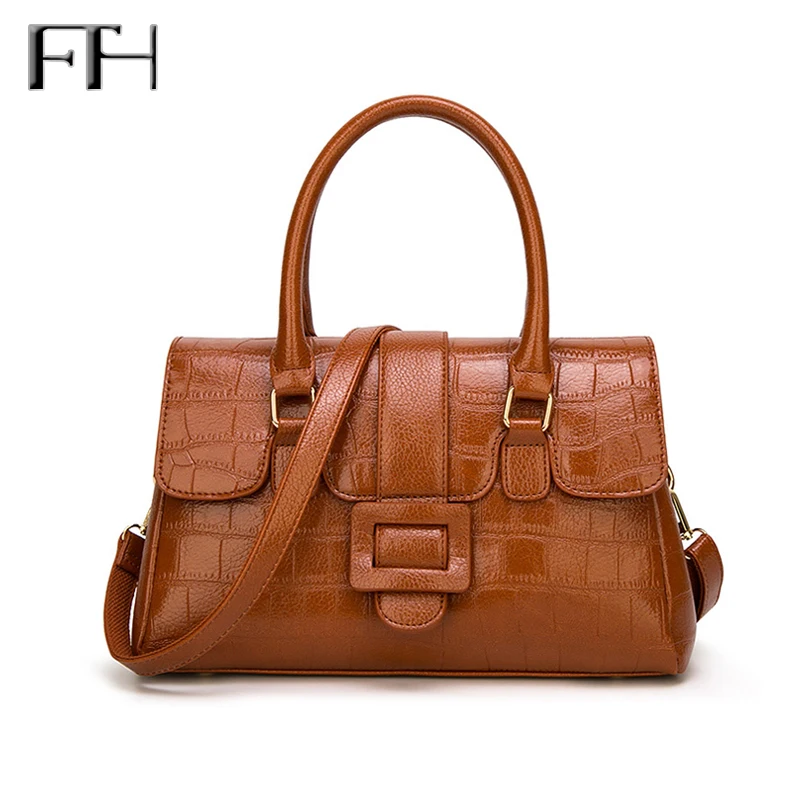 

Vintage alligator pattern cover lock female Tote Handbags Elegant Crocodile Crossbody Bag for Lady Women business shoulder bags