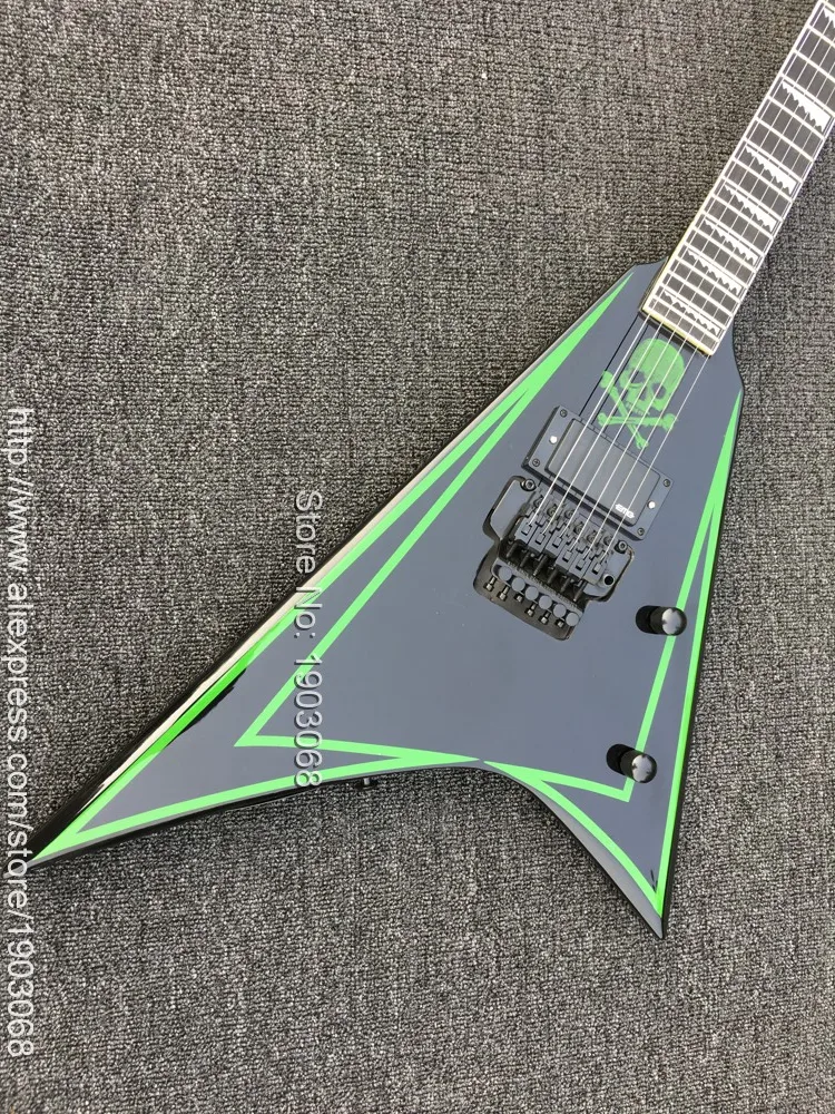 Custom shop ALEXI LAIHO GREENY signature электрогитара высокое качество ES V Форма двойная tremolo