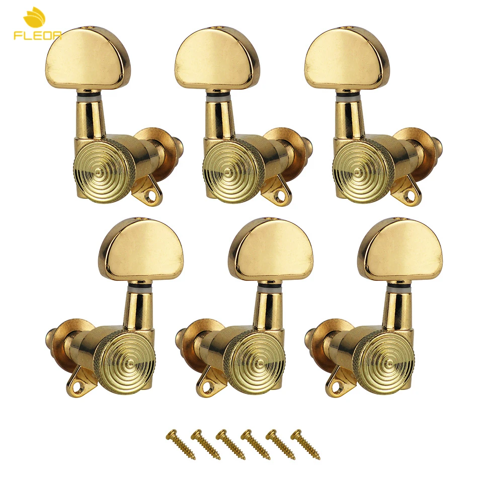 

FLEOR 3L3R Auto Locked String Acoustic Electric Guitar Tuning Pegs Keys Tuners Machine Heads Golden Guitar Parts