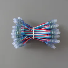 Тупой цветная(RGB), 12 В/5 В, цвет провода, IP68 Номинальная, 12 мм светодиодный пиксель 50 шт./лот, 20AWG, для приготовления пищи на воздухе рождественскую тематику, раздел-/festivsl украшения