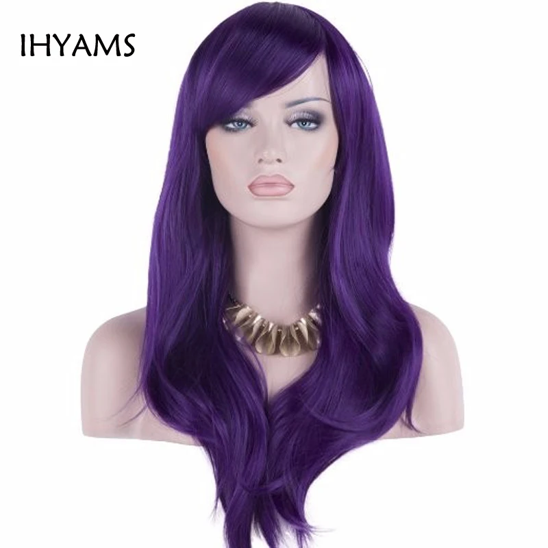 

[The Future Diary] Uryuu Minene 65cm purple synthetic hair curly Cosplay wig + Wig Cap