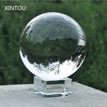 XINTOU прозрачный кристалл стеклянный шар объектив фотография Сфера 50 мм фэн шуй Глобус шары с подставкой домашнего искусства Декор талисман украшения