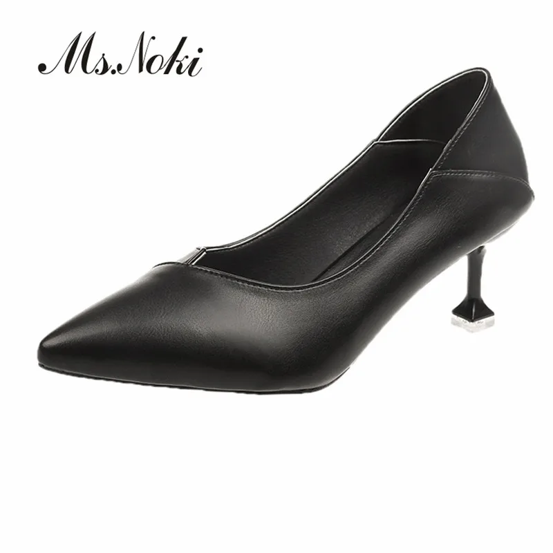

fashion high heel solid women single shoes sexy pointed toe hoof heels female shoes slip on pink pumps of girls spring shoes hot
