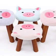 Маленький табурет из цельного дерева для взрослых, для гостиной, для смены обуви, тканевый детский журнальный столик, домашний небольшой стул, диван, скамья Sma