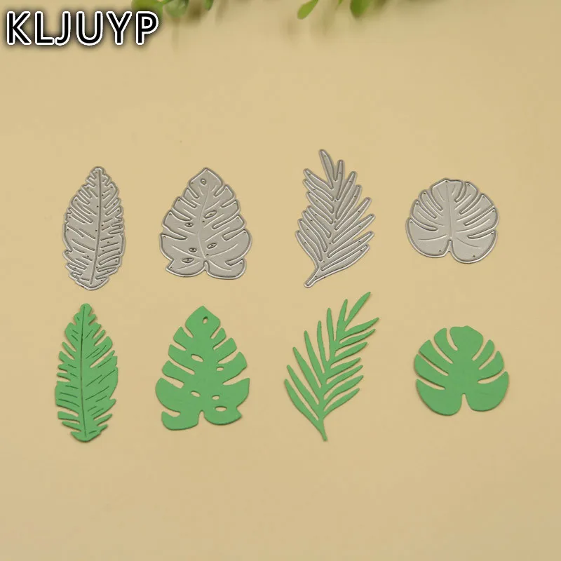 

KLJUYP 4pc New Leaves Metal Cutting Dies Stencils for DIY Scrapbooking/photo album Decorative Embossing DIY Paper Cards