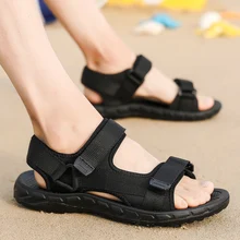 Мужские уличные сандалии; пляжная обувь из дышащей ткани; нескользящая Мужская обувь; Sandalias; универсальная летняя стильная удобная спортивная обувь