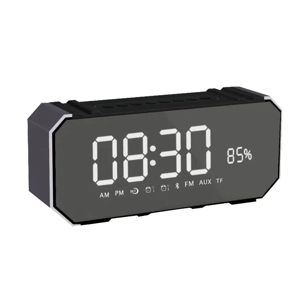 

Alarm Clock Bluetooth Speaker Portable Wireless Audio Receiver Mini Speakers With Display Outdoor Portable R0402