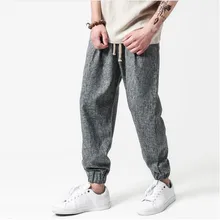 Ретро шаровары мужские мешковатые дышащие мужские повседневные мужские брюки джоггеры высококачественные штаны мужские рабочие брюки плюс размер 5XL A3847