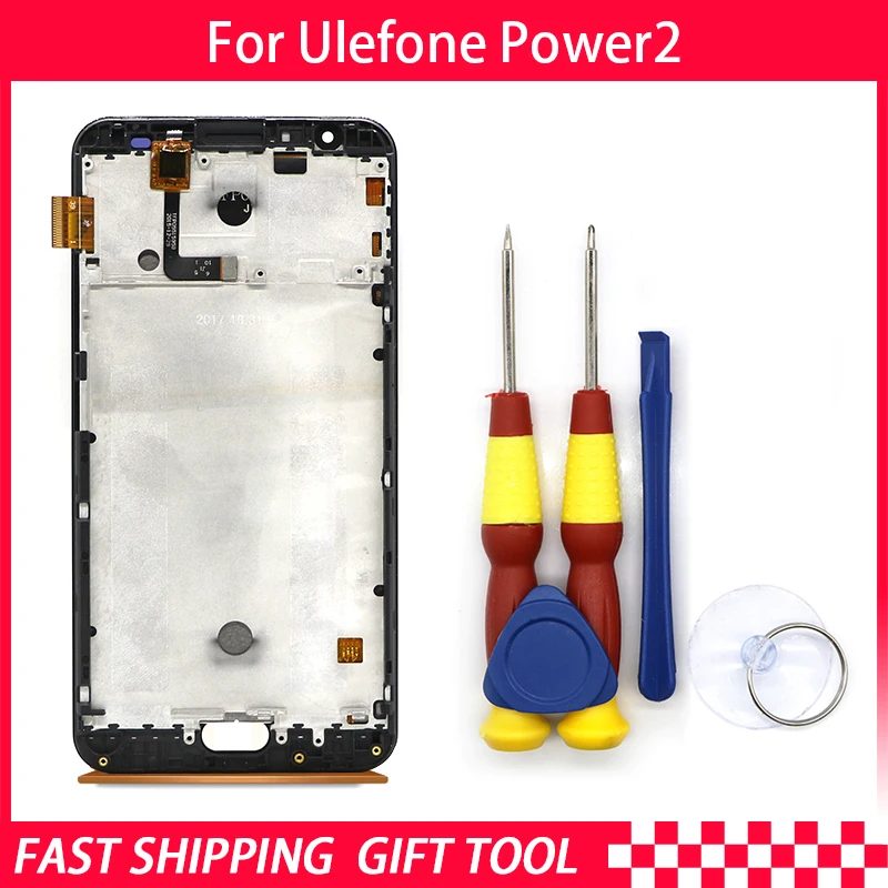 

Touch Screen LCD Screen LCD Display For Ulefone Power 2 Digitizer Assembly With Frame Replacement Parts+Repair Tool