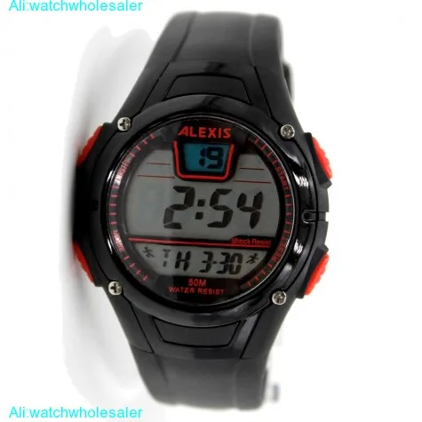 DW423B Black Watchcase Date Alarm BackLight Water Resist Men Women Digital Watch