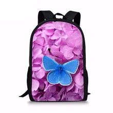 Женские рюкзаки с фиолетовым цветочным принтом и бабочкой, модные брендовые дизайнерские женские рюкзаки, повседневные дорожные рюкзаки для ноутбука