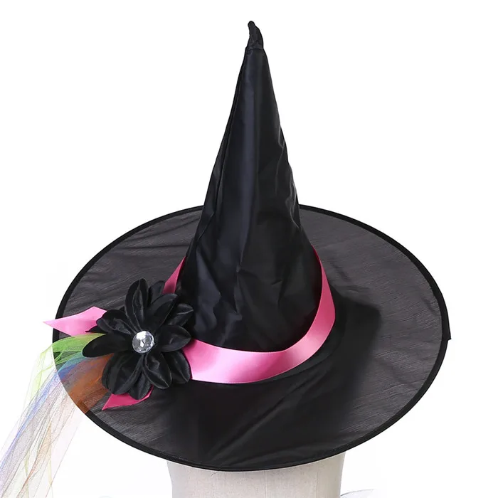 Детская юбка-пачка ведьмы на Хэллоуин для девочек с шляпой, украшением в виде цветка, страшный костюм для маленьких девочек, праздничная детская одежда на день рождения