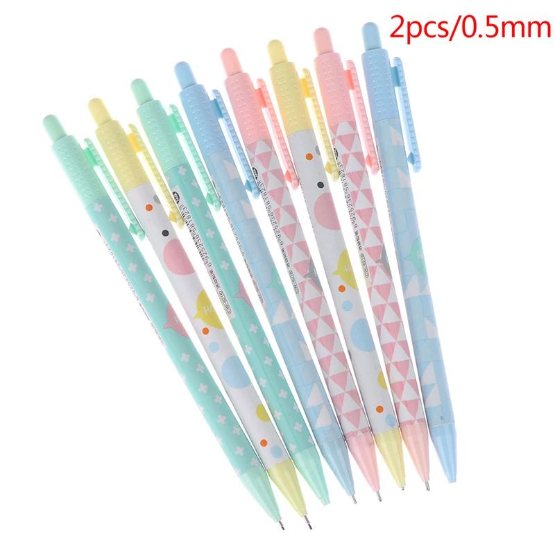 2pcs Candy Color Mechanical Pencil Automatic Pens Kawaii Stationery Cute