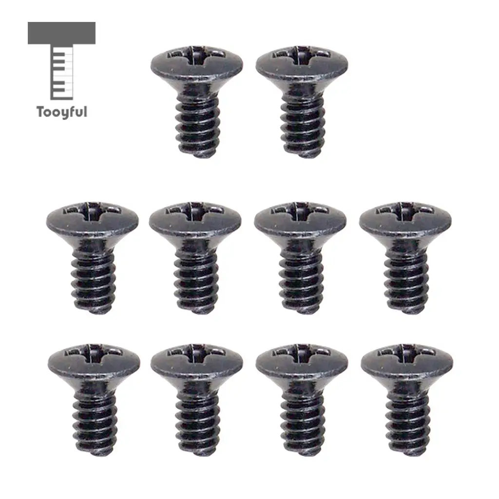 Tooyful 10PCS 5 Way 3 Way Guitar Switch Fixed Screws Nuts Guitar Replacement Black