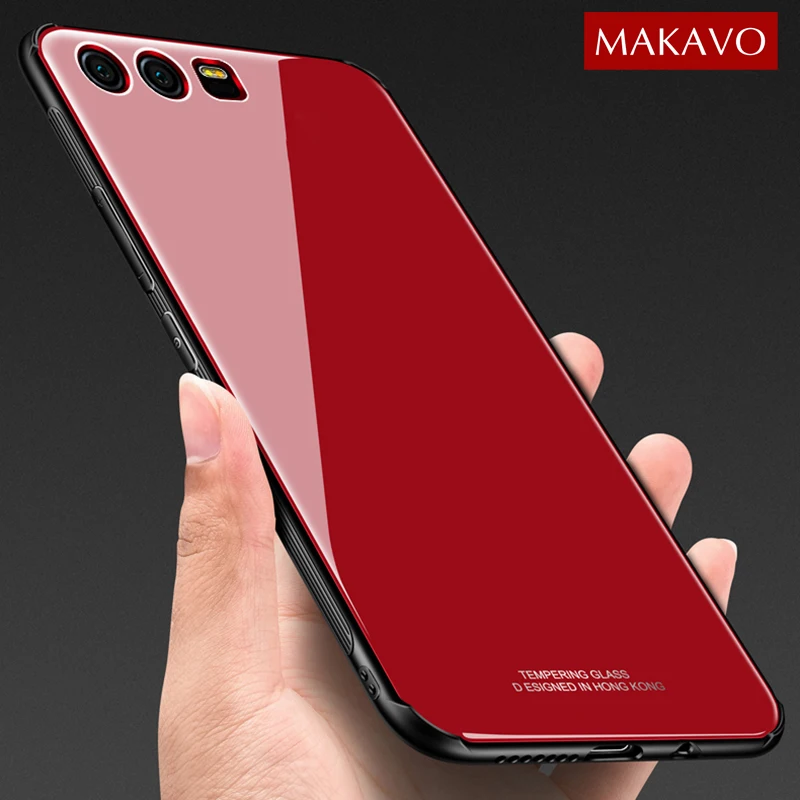 

For Huawei Honor 9 Case Luxury Hybrid Tempered Glass Back Cover Shockproof Sleeve HardHousing for Huawei Honor9 Phone Cases