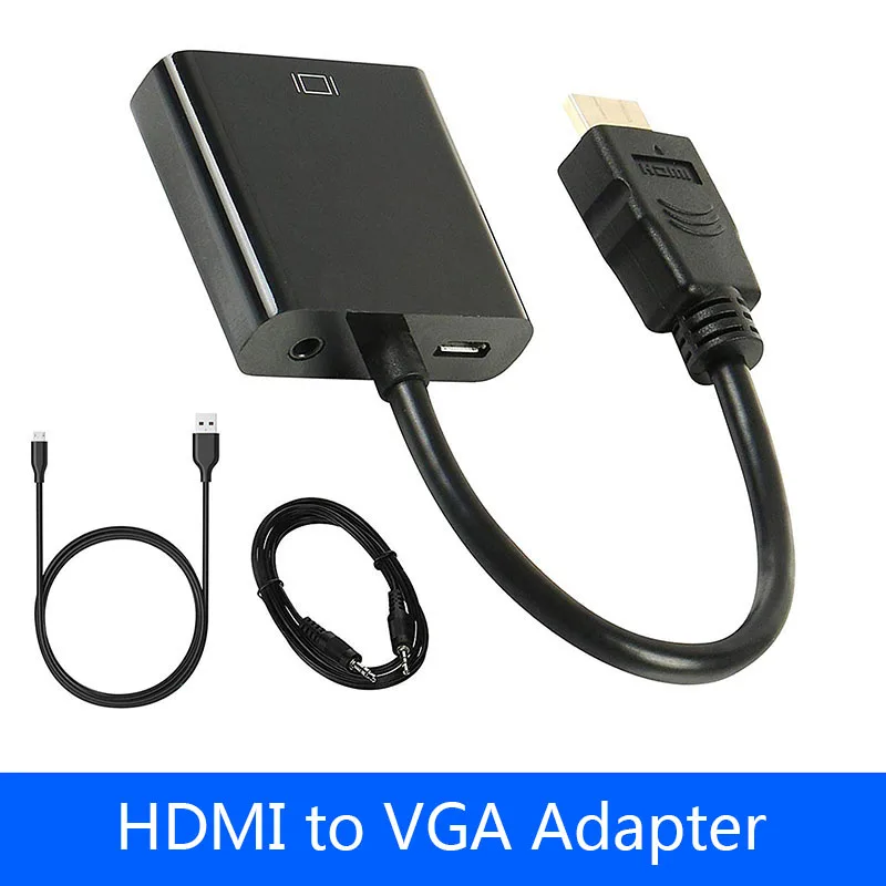 1080 P адаптер hdmi-vga мужчин и женщин конвертер цифровой аналоговый видео 3,5 мм разъем аудио адаптер для PS4 ноутбука ПК проектор