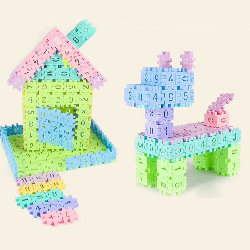 DIY фантазии Творческий строительные блоки кирпичи развивающие игрушки для детей Interconnect блоки игрушки для детей рождения подарок 24 месяца