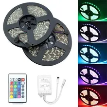 10 M 5050 RGB LLEVÓ la Tira SMD5050 Impermeable o No-impermeable para 24 Fite teclas del Controlador Remoto IR DC 12 V De Luz Flexible de Cinta