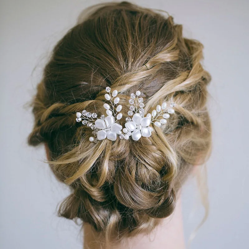 Vip Luxury Rhinestone Hair Clip gold and dark silver 2pcs set