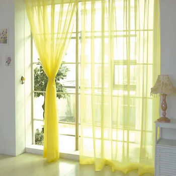 

Curtain Bedroom Floral Drap Sheer Junejour Tulle Living Room Solid Wedding Glass Yarn Voile Door Window Screening Sheer Valances